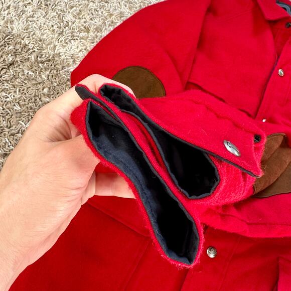 Vintage Woolrich Wool & Nylon Red Coat Jacket Made In USA Men’s Size L - Picture 3 of 9